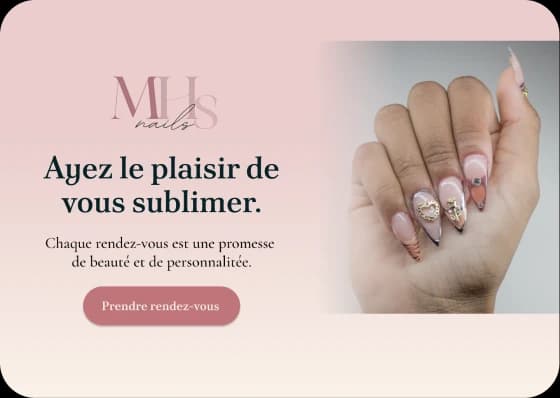 Aperçu du site réalisé pour Mhs Nails - Booking